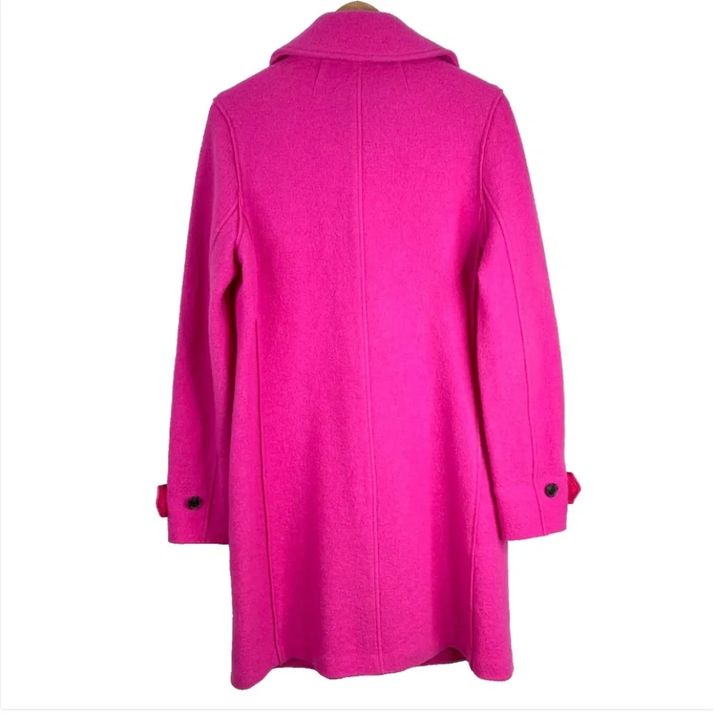 JCrew Daphne Lady Coat Italian Boiled Wool 8 TALL Pink Manifattura di Carmignano - Picture 5 of 11